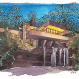 Fallingwater, Night View Print