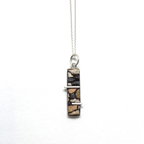 Fallingwater Concrete Pendant Small Rectangle