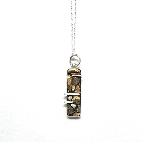 Fallingwater Concrete Pendant Small Rectangle