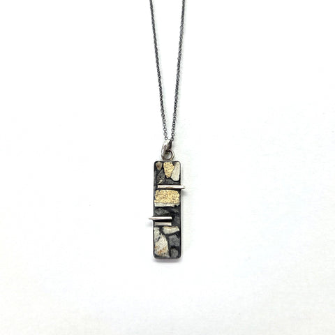Fallingwater Concrete Pendant Small Rectangle