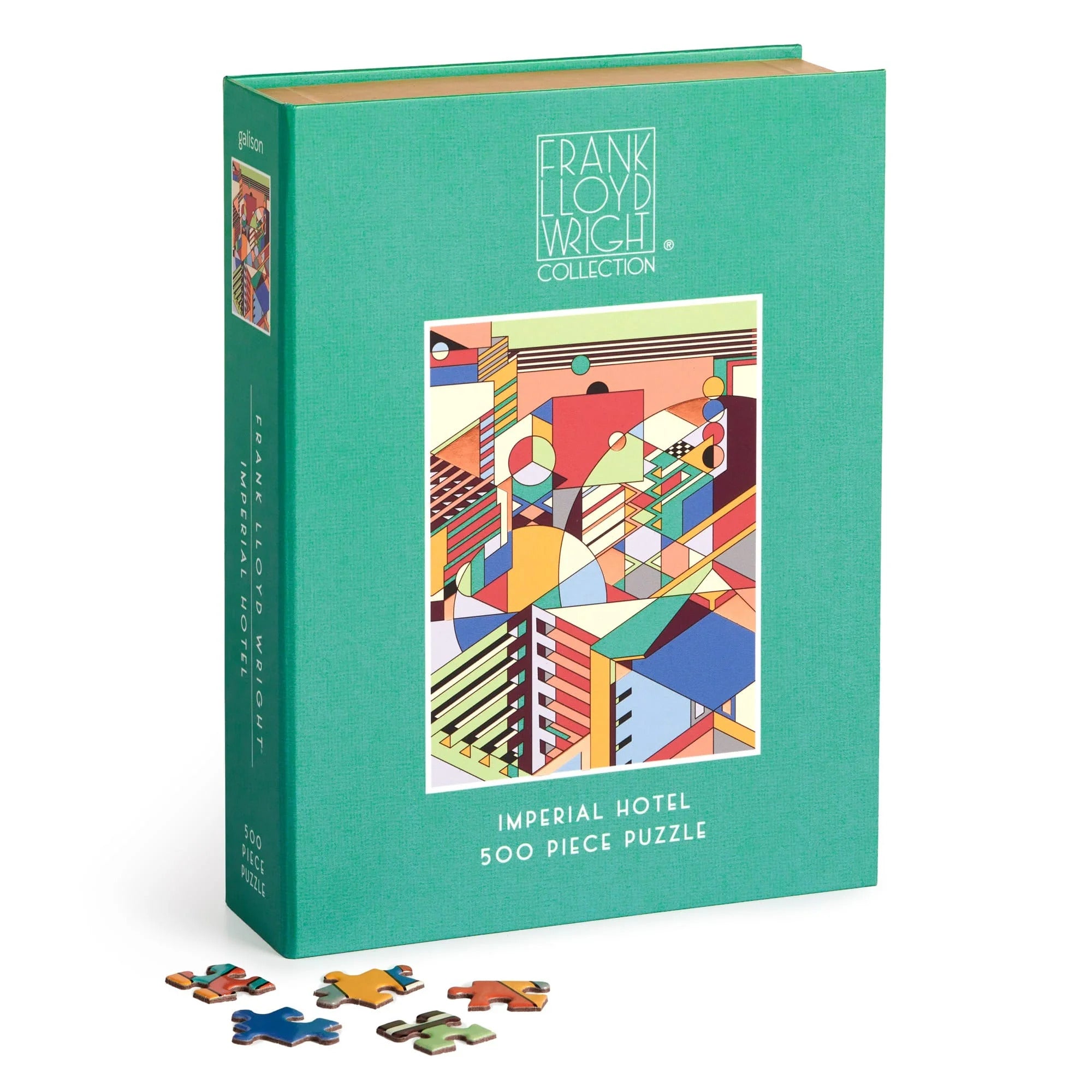 【希少】FRANK LLOYD WRIGHT PILLBOX Frank Lloyd Wright Fallingwater 2-sided 500 Piece Puzzle