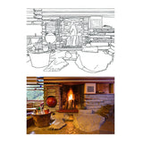 NEW! Frank Lloyd Wright's Fallingwater: A Coloring Book