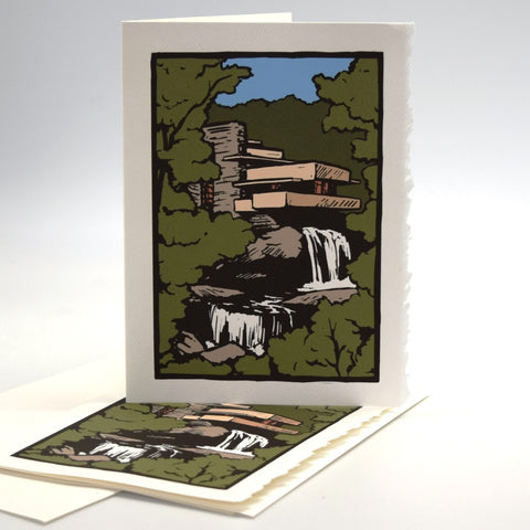 Fallingwater Note Card By Maywood Art