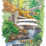 Fallingwater Iconic View, Fall Print